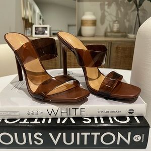 Express Barley There Brown High Heel Sandals in Size 10